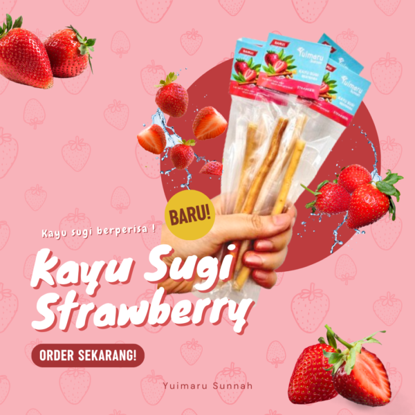 5 Batang Kayu Sugi Perisa Strawberry
